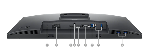 Dell-P2222H-Office-Monitor---Hhenverstellung-Pivot-USB-Hub-7