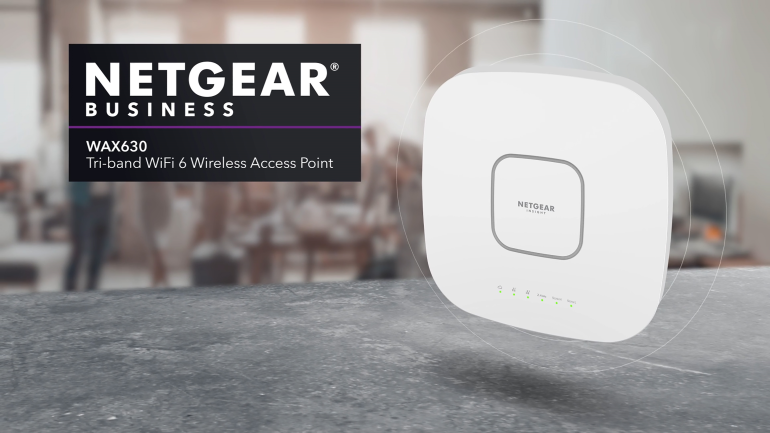 NETGEAR-WAX630-Cloud-Managed-WiFi-6-Access-Point-AX6000-Tri-Band-1x-25GbE-LAN-1x-GbE-LAN-1