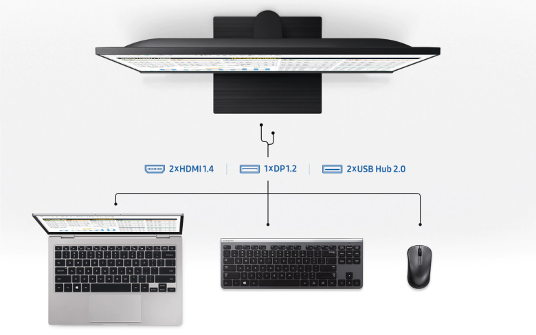 Samsung-F24T450GYU-Office-Monitor---WUXGA-Pivot-USB-Hub-4
