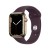 Apple Watch S7 Edelstahl 45mm Cellular Gold (Sportarmband dunkelkirsch)