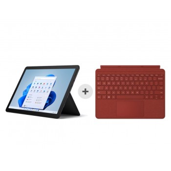 Microsoft Surface Go 3 - 128GB - 8GB - i3 - LTE - black inkl. Surface Go Signature Type Cover red